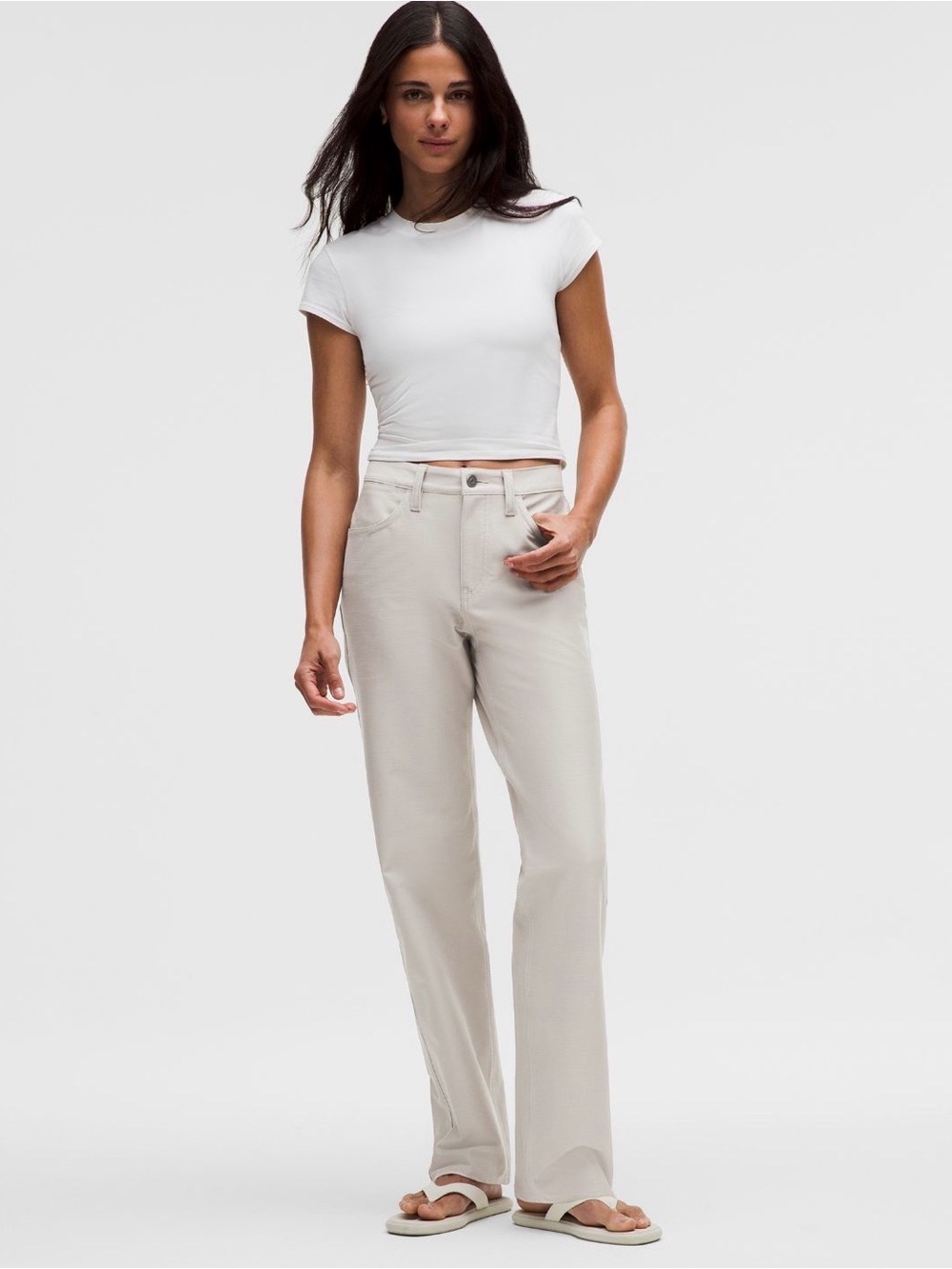 NWT Lululemon EasyFive Mid-Rise Relaxed Straight Pant in Downtown Tan *Regular*